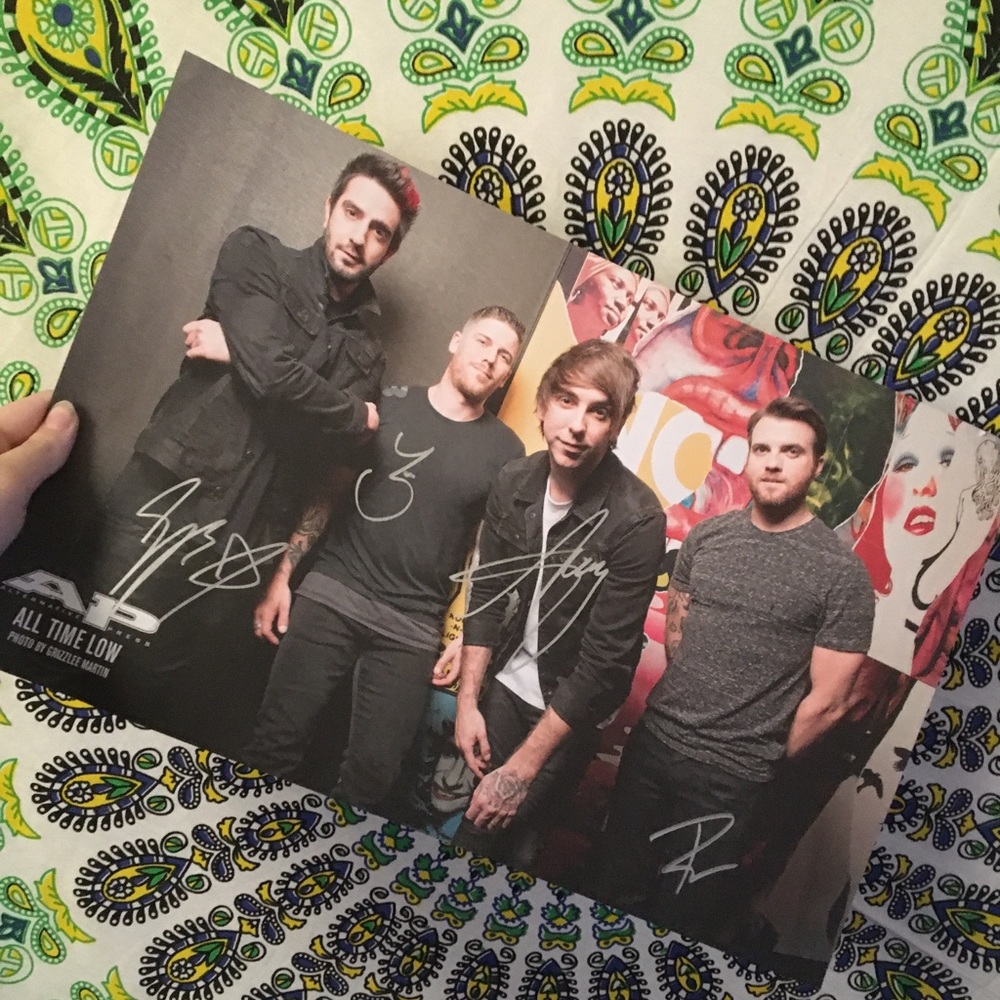 SIGNED ALL TIME LOW POSTER